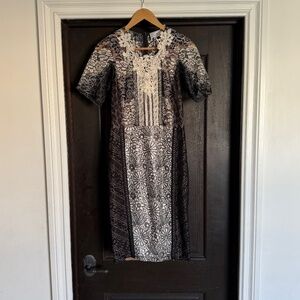 Anthropologie Beguile By Byron Lars Pierced Brocade Dress With Belt Size 6
